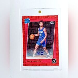 Keon Johnson Autograph Rookie Los Angeles Clippers Brooklyn Nets